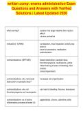 written comp&colon; enema administration Exam&NewLine;Questions and Answers with Verified&NewLine;Solutions &vert; Latest Updated 202