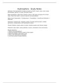 Study Notes Hydrosphere &vert; Aardrijkskunde &vert; VMBO &vert; 2025&sol;26