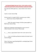 WATER DISTRIBUTION &lpar;D2 TEST&rpar;  TEST WITH LATEST UPDATED &lpar;QUESTIONS AND ANSWERS&rpar; ALREADY PASSED&excl;