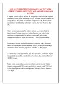 WSO WATER DISTRIBUTION GRADE 3 & 4 TEST WITH LATEST UPDATED &lpar;QUESTIONS AND ANSWERS&rpar; ALREADY PASSED