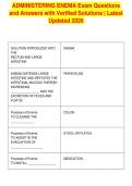 ADMINISTERING ENEMA Exam Questions&NewLine;and Answers with Verified Solutions &vert; Latest&NewLine;Updated 2026&NewLine;