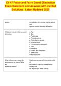 Ch 47 Potter and Perry Bowel Elimination&NewLine;Exam Questions and Answers with Verified&NewLine;Solutions &vert; Latest Updated 2026&NewLine;