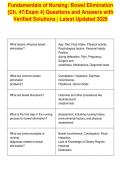 Fundamentals of Nursing&colon; Bowel Elimination&NewLine;&lpar;Ch&period; 47&sol;Exam 4&rpar; Questions and Answers with&NewLine;Verified Solutions &vert; Latest Updated 2026