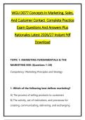 WGU D077  Qs & Ans Compilation Bundle 2026&sol;27 