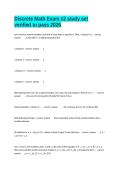 Discrete Math Exam &num;2 study set verified to pass 2026 