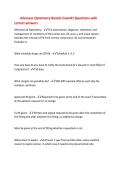 Arkansas Optometry Boards Exam&num;1 Questions with&NewLine;correct answers