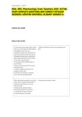 REAL HESI Pharmacology Exam Questions 2026  ACTUAL EXAM COMPLETE QUESTIONS AND CORRECT DETAILED ANSWERS &lpar;VERIFIED ANSWERS&rpar; &vert;ALREADY GRADED A&plus;&NewLine;&NewLine;