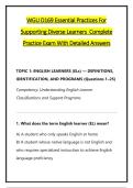 WGU D169 Essential Practices For &NewLine;Supporting Diverse Learners  Complete &NewLine;Practice Exam With Detailed Answers