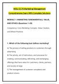 WGU D174 Marketing Management  &NewLine;Comprehensive Exam With Complete Solutions