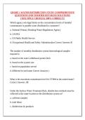 GRADE 1 WATER DISTRIBUTION STUDY COMPREHENSIVE QUESTIONS AND VERIFIED DETAILED SOLUTIONS &lpar; MULTIPLE CHOICES&rpar; &vert;100&percnt; CORRECT&excl;&excl;