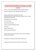 CALIFORNIA WATER DISTRIBUTION GRADE 3  TEST WITH LATEST UPDATED &lpar;QUESTIONS AND ANSWERS&rpar; ALREADY PASSED&excl;