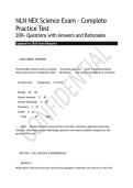 NLN NEX Science Exam - Complete &NewLine;Practice Test&NewLine;200&plus; Questions with Answers and Rationales