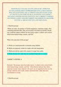 NIGHTINGALE COLLEGE ACCUPLACER EXAM &sol; APPROVED ACCUPLACER READING COMPREHENSION TEST LATEST 2026&sol;2027 PRACTICE QUESTIONS AND A CURRENT UPDATED STUDY GUIDE ACCURATE EXAM COMPLETE REAL QUESTIONS AND CORRECT DETAILED ANSWERS WITH RATIONALES &lpar;100&percnt; CORRRECT VE