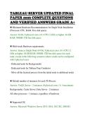 TABLEAU SERVER UPDATED FINAL&NewLine;PAPER 2026 COMPLETE QUESTIONS&NewLine;AND VERIFIED ANSWERS GRADE A&plus;&NewLine;