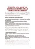 CCTC NATCO EXAM&colon; NEWEST 300 QUESTIONS AND CORRECT DETAILED ANSWERS &lpar;VERIFIED ANSWERS&rpar;