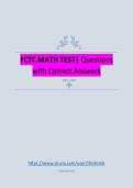 FCTC MATH TEST&vert; Questions with Correct Answers