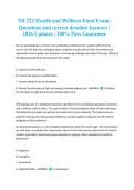 NR 222 Health and Wellness Final Exam &vert; Questions and correct detailed Answers &vert; 2026 Updates &vert; 100&percnt; Pass Guarantee