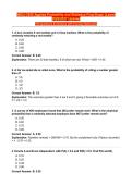 WGU C955 Applied Probability and Statistics Final Exam 2026&sol;2027 &vert; 100 Questions & Answers with Explanations 