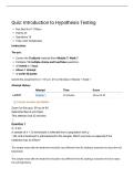 PSYC 354 Module 7 Quiz&colon;Introduction to Hypothesis Testing Quiz Questions and Answers &vert;Updated 2026 &vert; Verified Solutions&period;