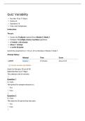 PSYC 354 Module 3 Quiz&colon;Variability &vert; Questions and Answers &vert; Verified Solutions &vert; Updated 2026&period;