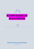 BLS EXAM Questions and Answers&lpar;UPDATED&rpar;