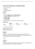 PSYC 354 Module 6 Quiz&colon; The Distribution of Sample Means &vert; Full Questions and Answers &vert; 2026 Update &vert; 100&percnt; Correct&period;