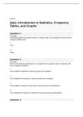 PSYC 354 Quiz 1&colon; Introduction to Statistics&comma; Frequency Tables & Graphs &vert; Complete Questions & Verified Answers &vert; 2026 Update