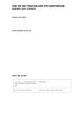 OSSF DR TEST PRACTICE EXAM WITH QUESTION AND ANSWER 100&percnt; CORRECT