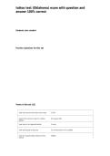 tattoo test &lpar;Oklahoma&rpar; exam with question and answer 100&percnt; correct