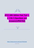 ATLS 10th Edition Post Test 1&comma; 2&comma; 3 & 4 &vert;Questions and Answers&lpar;UPDATED&rpar;