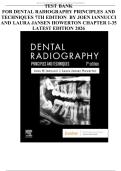 TEST BANK FOR DENTAL RADIOGRAPHY PRINCIPLES AND TECHNIQUES 7TH EDITION  BY JOEN IANNUCCI AND LAURA JANSEN HOWERTON CHAPTER 1-35 LATEST EDITION 2026