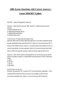  RBS Exam&colon; Questions with Correct Answers &vert; Latest 2026&sol;2027 Update