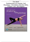 Test Bank Fundamentals of Anatomy and Physiology Martini Nath Bartholomew All Editions Chapters 1 to 29 Exam Questions Answers Study Resource