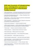 NUR 2063 Essentials of Pathophysiology&NewLine;Exam 1 2026 Question and Answer &vert;&NewLine;Actual Tested Papers with Detailed&NewLine;Verified Answers