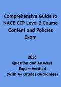 Comprehensive Guide to NACE CIP Level 2 Course Content and Policies Exam Questions and Answers &vert; Study Guide & Practice Test PDF 2026