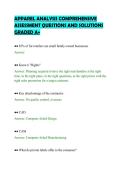 APPAREL ANALYSIS COMPREHENSIVE&NewLine;ASSESSMENT QUESTIONS AND SOLUTIONS&NewLine;GRADED A&plus;