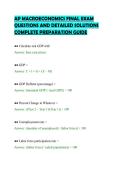 AP MACROECONOMICS FINAL EXAM&NewLine;QUESTIONS AND DETAILED SOLUTIONS&NewLine;COMPLETE PREPARATION GUIDE