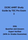 IICRC AMRT Study Guide by TEC Pro Exam 2 Questions and Answers &vert; Certification Practice Test PDF 2026