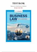Test Bank - Business Law&colon; Text & Exercises&comma; 10th Edition &lpar;Roger Miller&comma; 2022&rpar;&comma; Chapter 1-43 &vert; All Chapters