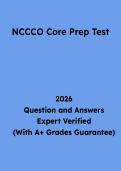 NCCCO Core Prep Test Questions and Answers &vert; Crane Operator Certification Study Guide & Practice Test PDF 2026