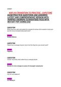 NUR 210 Transition to Practice  Capstone Exam  NUR 210  Comprehensive Practice Questions and Answers