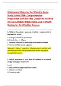 Wastewater Operator Certification Exam &NewLine;Study Guide 2026&colon; Comprehensive &NewLine;Preparation with Practice Questions&comma; Verified &NewLine;Answers&comma; Detailed Rationales&comma; and In-Depth &NewLine;Review for Certification Success