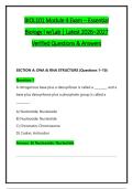BIOL101 Module 4 Exam &ndash; Essential &NewLine;Biology I w&sol;Lab &vert; Latest 2026&ndash;2027 &NewLine;Verified Questions & Answers