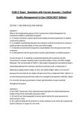 CQM-C Exam&colon;  Questions with Correct Answers &vert; Certified Quality Management in Care &lpar;2026&sol;2027 Edition&rpar;