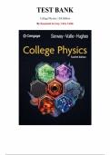 Test Bank &mdash; College Physics&comma; 12th Edition &lpar;Raymond Serway&comma; 2024&rpar;&comma; Chapter 1-30 &vert; All Chapters