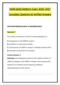 NURS 6630 Midterm Exam 2026&ndash;2027 &NewLine;Complete Questions & Verified Answers