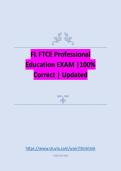 FL FTCE Professional Education EXAM &vert;100&percnt; Correct &vert; Updated