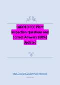 LADOTD PCC Plant Inspection Questions and Correct Answers 100&percnt;&vert; Updated