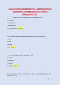 AGRICULTURE PLANT PEST CONTROL 1A EXAM QUESTIONS &NewLine;AND CORRECT ANSWERS &vert;2026&sol;2027 UPDATED &NewLine;&vert;GUARANTEED PASS&period;