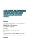 &lowbar;NSG 350 Mental Health Week 1 Exam &lowbar; Psychiatric Nursing Foundations &lowbar; Verified Questions with Detailed Rationale&period;pdf